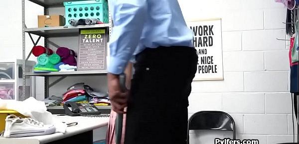  Busty Asian thief milks officers BBC at the office